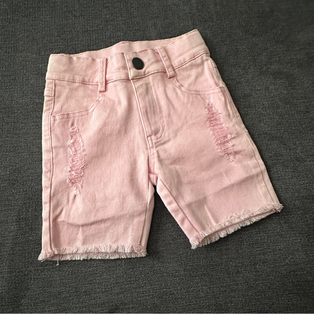 Raxtin Stylish Pink Kids Denim Shorts size 12 months